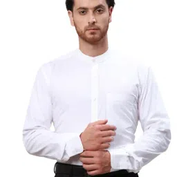 Park Avenue White Slim Fit Shirt-image-80