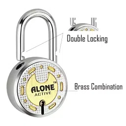 ALONE LOCKS Round 65 mm Alloy Steel ‎Antique 20 Same Keys Double Locking Padlock (Pack of 5) image 2