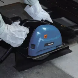 Makita Metal Cutter 185 mm Wheel Diameter 1100 W Power and 3500 RPM No Load Speed with Saw Blade and Accessories, 4131 image 3