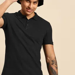 United Colors of Benetton Men Polo Collar Pure Cotton T-shirt image 1