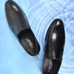 Cobblerz Men's Black Casual Loafers-image-59