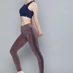 HRX by Hrithik Roshan Women Regular Fit Rapid Dry Seamless Running Tights image 2