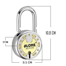 ALONE LOCKS Round 65 mm Alloy Steel ‎Antique 20 Same Keys Double Locking Padlock (Pack of 5) image 3