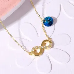 GIVA 92.5 Sterling Silver Infinity Eternal Love Bond Necklace for Women-picture-32