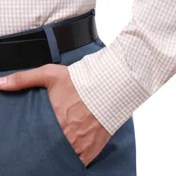 Park Avenue Grey Regular Fit Trousers image 5