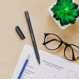 Linc Pentonic 0.7 mm Black Ink Ball Pen for Student & Professional (Pack of 5 Pcs) image 3