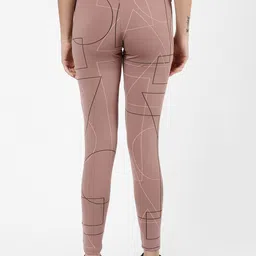 Sweet Dreams Women Rose Red Geometric Printed Cropped Tights image 5