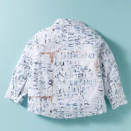 ToffyHouse Poplin Woven Full Sleeves Printed Party Shirt & Trouser Set With Bow & Suspender - Tan image 3