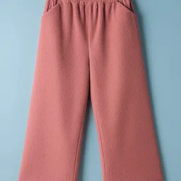 Mark & Mia Knit Full Sleeves Twofer Top & Trouser Set - Dark Peach image 4