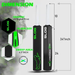 Jaspo Slog Plastic Cricket Kit | 34 Inch Bat Specially Designed for Tennis Ball & Wind Ball | Durable Cricket Set for Kids, Beginners & Casual Play | (Slog Bat with 1pc Ball) image 5