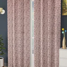 Galaxy Home Decor Pink Set of 2 Room Darkening Door Curtain-picture-13