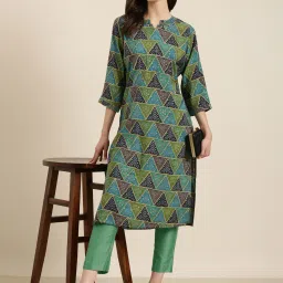 showoffff SHOWOFF Multicolor Cotton Printed Kurta image 4