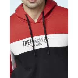 Byford by Pantaloons Multi Regular Fit Colour Block Hooded Sweatshirt image 4