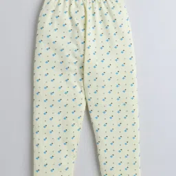 Bumzee Kids Yellow Cotton Printed Full Sleeves Shirt Set image 4