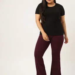 Melon by PlusS Maroon Regular Fit Pants image 4