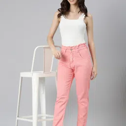 showoffff SHOWOFF Coral Denim Regular Fit Mid Rise Jeans image 4