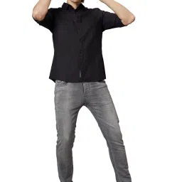 Being Human Black Slim Fit Shirt image 4