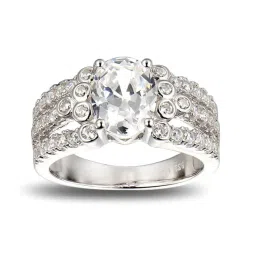 Ornate Jewels 925 Silver 2.5 Carat American Diamond Ring Valentine's Jewellery Gift for Girlfriend image 2