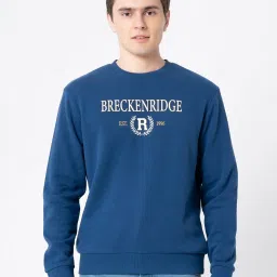 Red Tape Blue Regular Fit Graphic Sweatshirt image 1