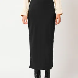 Globus Black Self Design Maxi Skirt image 1