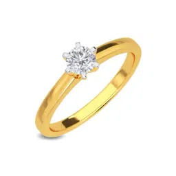 Kisna Diamond & Gold Jewellery 0.20 CT Izara Solitaire 14k (585) Diamond & Gold Ring For Women-picture-31
