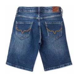 Pepe Jeans Kids Blue Cotton Slim Fit Shorts image 2