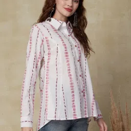 Fashor Off-White Cotton Printed Shirt image 4