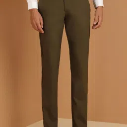 Allen Solly Green Slim Fit Trousers image 1