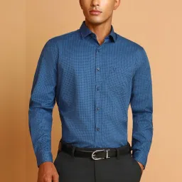 Allen Solly Blue Slim Fit Printed Shirt image 1
