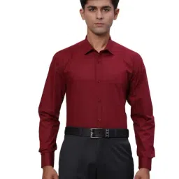 Park Avenue Maroon Slim Fit Shirt-image-10