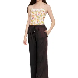 PATRORNA Black Mid Rise Regular Fit Modern Palazzos image 4