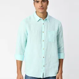 Pepe Jeans KINGSMAN Aqua Regular Fit Linen Shirt-picture-17