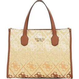 Guess Cognac Silvana Logo Tote image 1