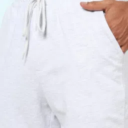 Ajile By Pantaloons Ecru Melange Cotton Slim Fit Lounge Shorts image 4