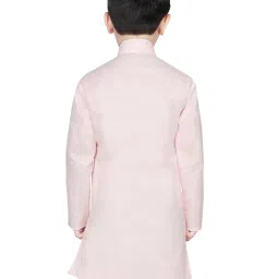 SG Yuvraj Kids Light Pink Solid Full Sleeves Kurta image 2