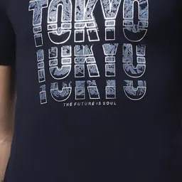 Vimal Jonney Anthra Grey & Dark Navy Printed Lounge T-Shirt - Pack of 2 image 4