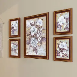 Art Street Printed Brown Engineered Wood Photo Frames (Set of 5) image 4