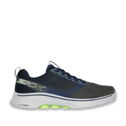 Skechers Men's GO WALK 7 - HAHN Navy Lime Walking Shoes image 1