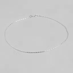 Zavya 92.5 Sterling Silver Sleek Minimal Chain Pair of Anklet image 4