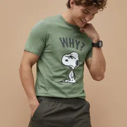 Fame Forever By Lifestyle Grey Regular Fit Printed T-Shirt image 1