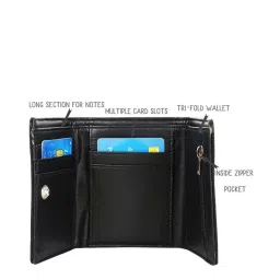 Baggit Black Casual Tri-Fold Wallet for Men image 3