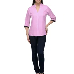 PATRORNA Baby Pink Regular Fit Shirt image 4