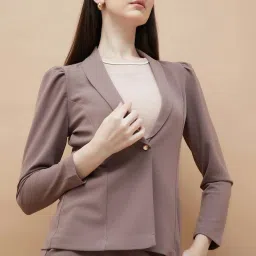 Code By Lifestyle Light Brown Regular Fit Blazer image 1