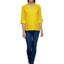 PATRORNA Mustard Regular Fit Shirt image 4