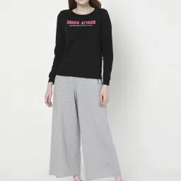 Vero Moda Black Cotton Printed Sweatshirt image 4