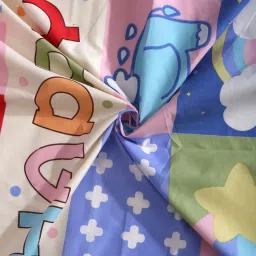 HOSTA HOMES Multicolor Glace Cotton 220 TC Bed Sheet with 2 Pillow Cover image 4