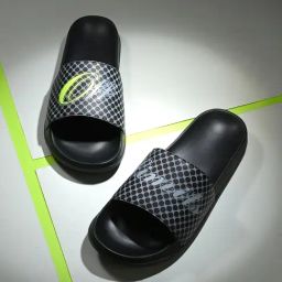 OFF LIMITS Men's BEYOND Black & Lime Punch Slides-picture-44