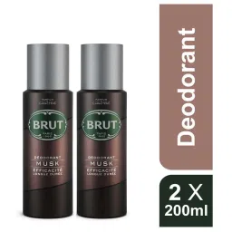 Brut Musk Long Lasting Deodorant Spray for Men - 200 ml (Pack of 2) image 3