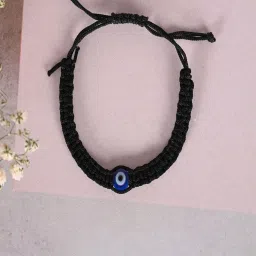 NVR Black Evil Eye Rakhi with Roli Chawal image 1