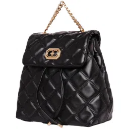 Aldo Aferaldan Black Quilted Medium Backpack image 4